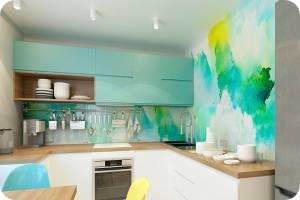 этапы покраски стен на кухне