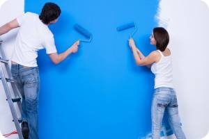 окрашивание стен краской
